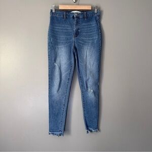 Tinseltown high waist raw hem skinny jeans